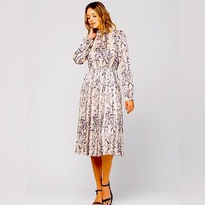 Python Midi long sleeve Dress
